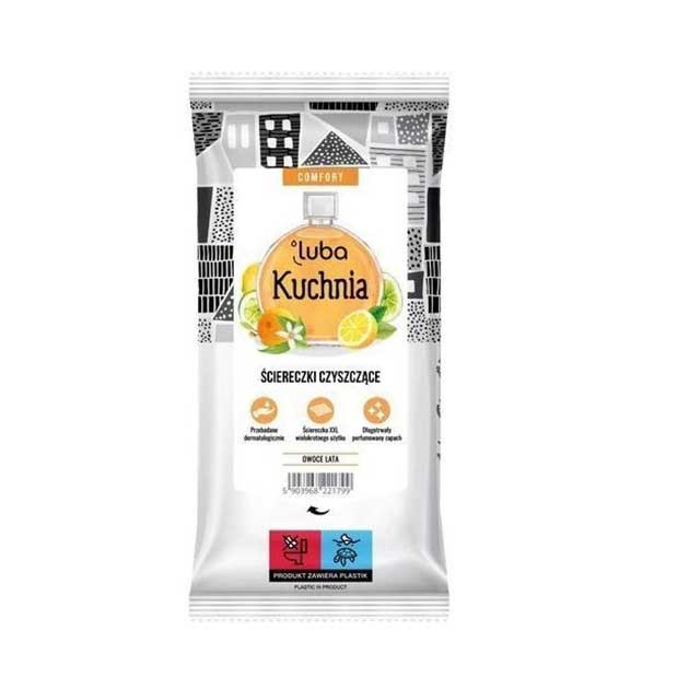Ściereczki czyszczące do kuchni Luba owoce lata (32 sztuki)