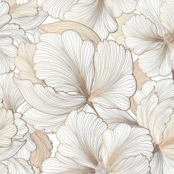 Tkanina Zasłonowa Satyna - Kwiaty Boho 190cm