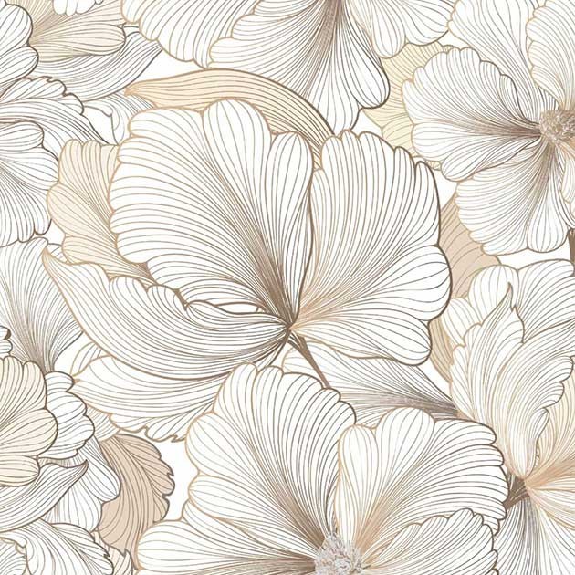 Tkanina Zasłonowa Satyna - Kwiaty Boho 190cm