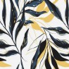 Tkanina Zasłonowa Satyna - żółte liście 190cm