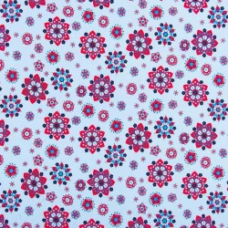 Tkanina Prato Kwiaty na Błękicie