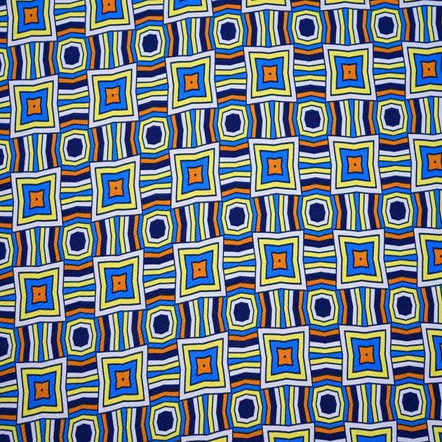 Tkanina Prato Kalejdoskop z Żółtym