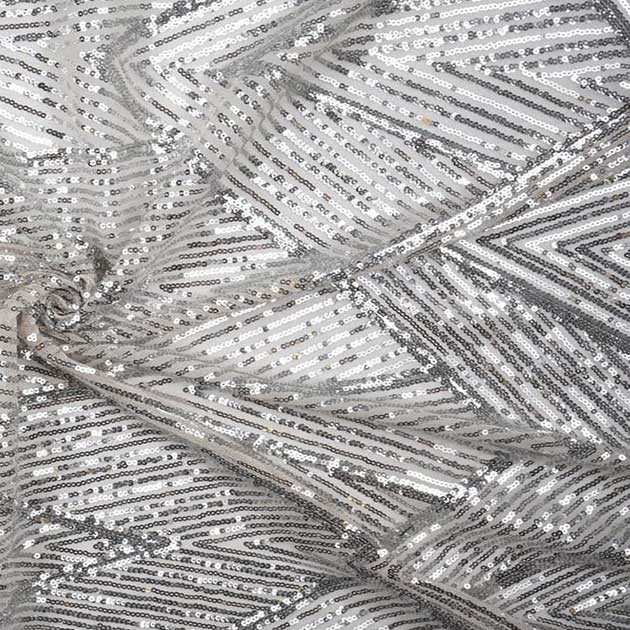 Cekiny w trójkaty srebrne