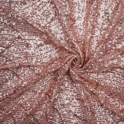 Cekiny fala pudrowy róż