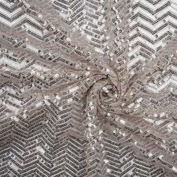 Cekiny Zig Zag szampan