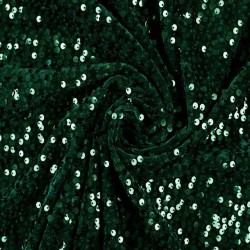 Welur z cekinami Cuba Zielony butelka