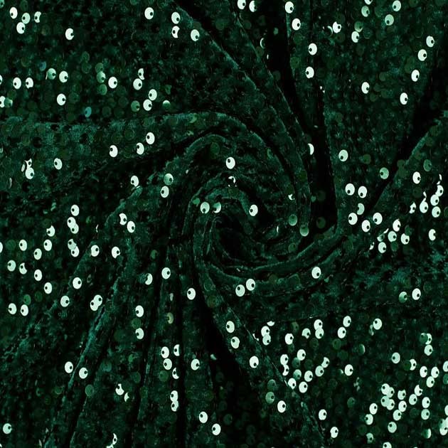 Welur z cekinami Cuba Zielony butelka