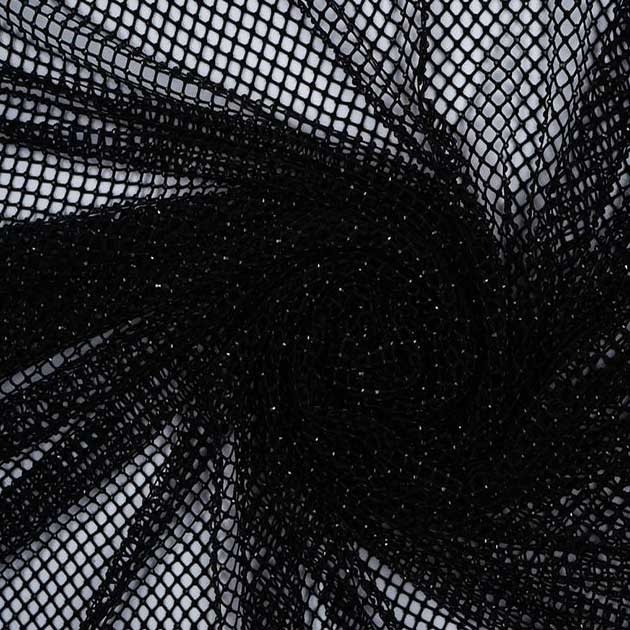 Czarna siatka z czarnymi cyrkoniami