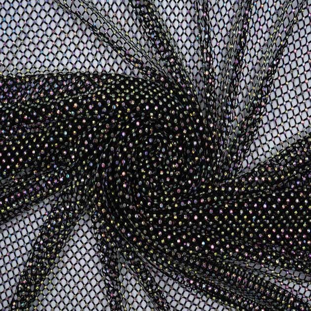Czarna siatka z kolorwymi cyrkoniami