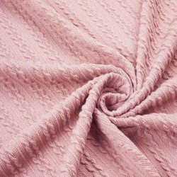 Dzianina swetrowa warkocz kolor różowy