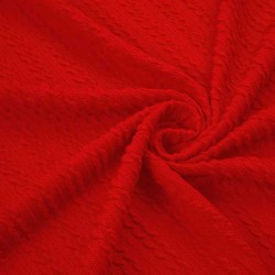 Dzianina swetrowa warkocz kolor czerwony