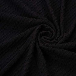 Dzianina swetrowa warkocz kolor czarny