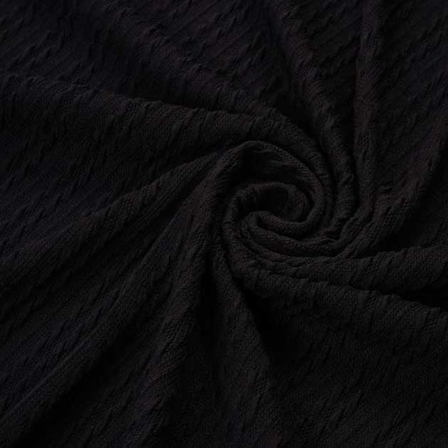 Dzianina swetrowa warkocz kolor czarny