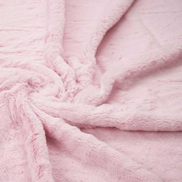 Dzianina Futerkowa włos 10mm róż lawenda misiek