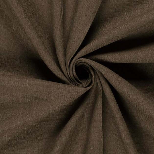 Len naturalny brązowe khaki