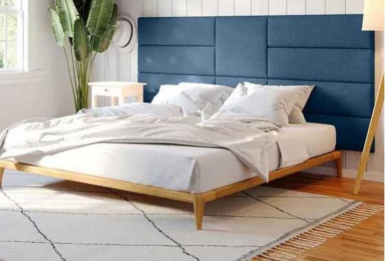 Wezgłowia z paneli tapicerowanych – modne pomysły do sypialni.